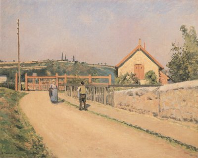 La barriera della ferrovia ai Pâtis vicino a Pontoise da Camille Jacob Pissarro
